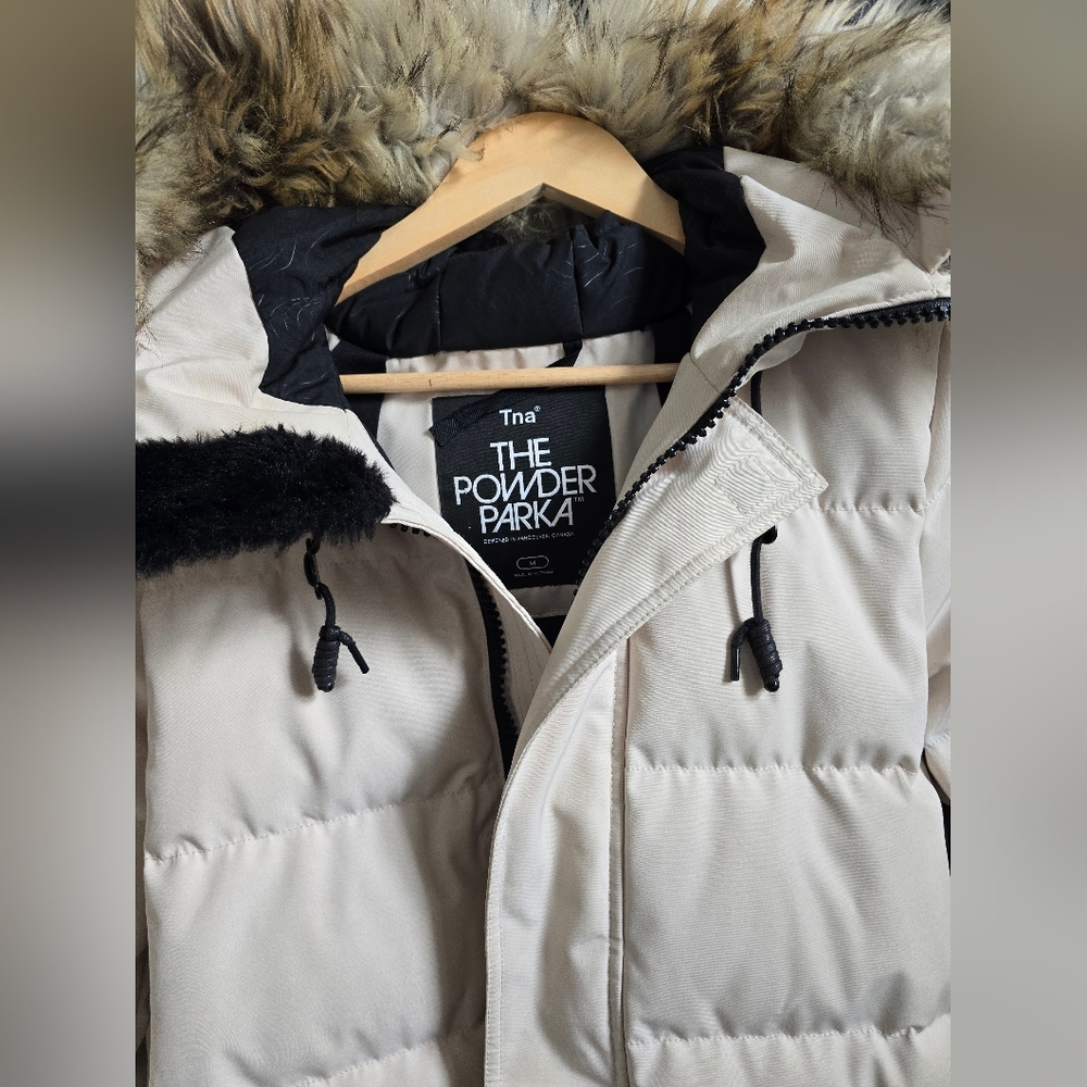 Aritzia Tna The Powder Parka Women's Cream Winter Coat